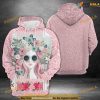 Rose Girl 3D Funny Christmas Hoodie