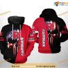 Rutgers Scarlet Knights US Flag Skull NCAA 3D Hoodie