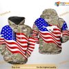 SMU Mustangs US Flag Camo Veteran NCAA 3D Hoodie