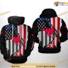 SMU Mustangs US Flag NCAA 3D Hoodie