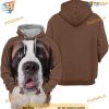 Saint Bernard Adorable Dog Full Printing 3D Hoodie Sweatshirt