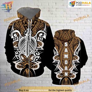 Samoan Turtle All Over Printed 3D Hoodie Sweatshirt