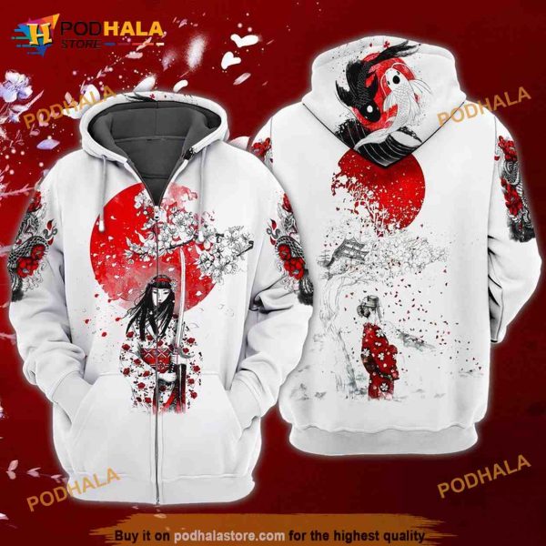 Samurai Girl 3D Hoodie