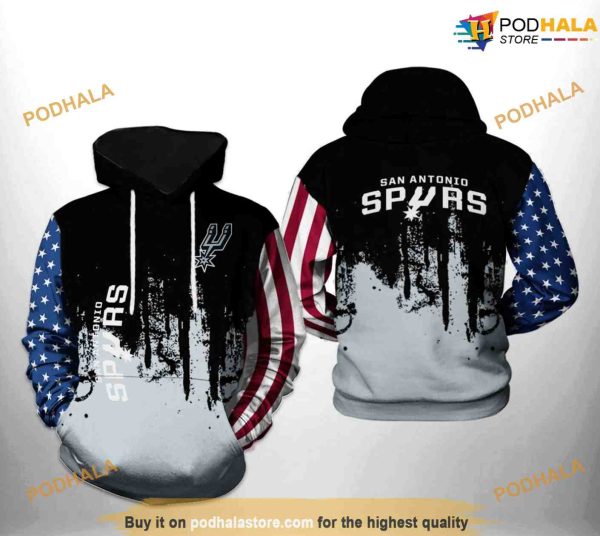 San Antonio Spurs NBA Team US NBA Hoodie 3D