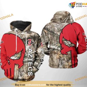 San Diego State Aztecs Camo Veteran Hunting NCAA 3D Hoodie