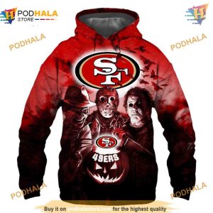 San Francisco 49ers Hoodie 3D Horror Night