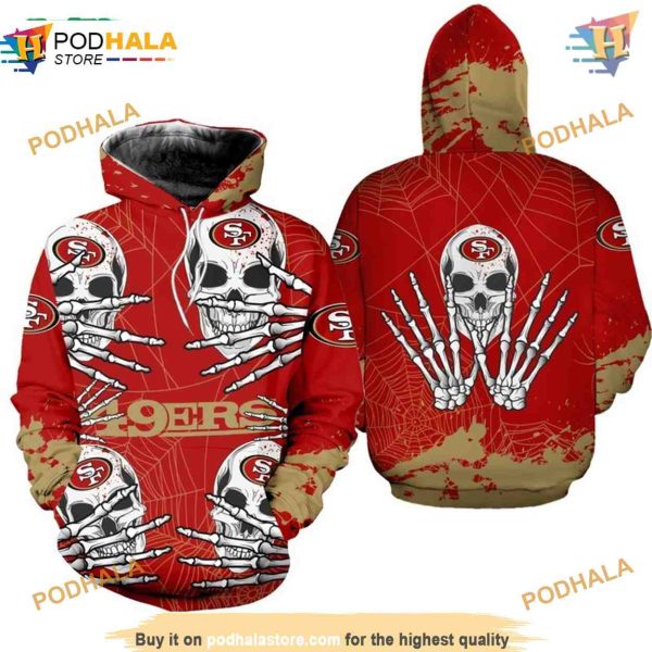 San Francisco 49ers Hoodie Skull