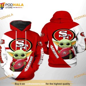 San Francisco 49ers NFL Baby Yoda Team 3D Hoodie For Football Lovers