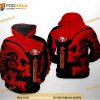 San Francisco 49ers NFL Skull 3D Hoodie For Football Lovers