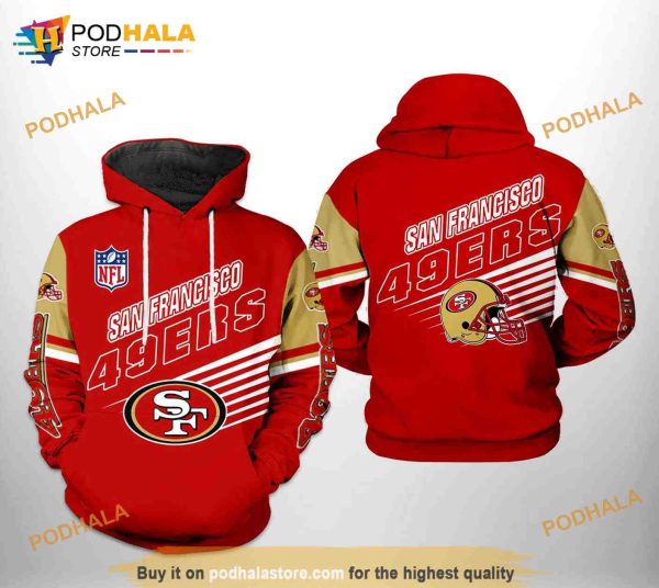 San Francisco 49ers NFL Team 3D Hoodie For Football Lovers