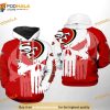 San Francisco 49ers NFL Team Skull 3D Hoodie For Football Lovers