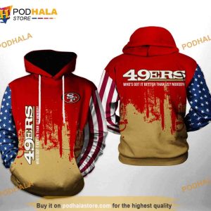 San Francisco 49ers NFL Team US 3D Hoodie For Football Lovers