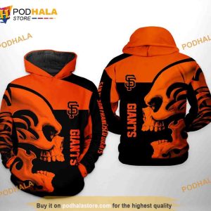 San Francisco Giants MLB Skull 3D Hoodie