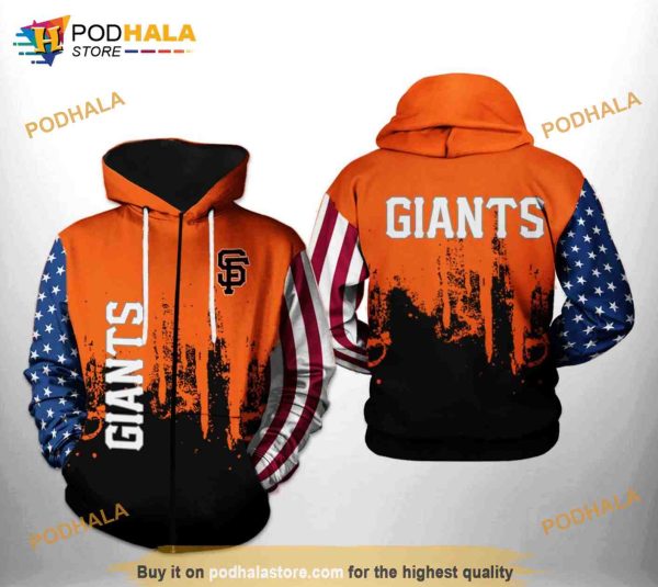 San Francisco Giants MLB Team US 3D Hoodie