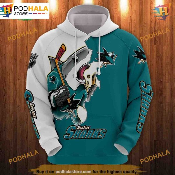 San Jose Sharks 3D Hoodies