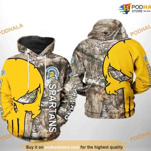 San Jose State Spartans Camo Veteran Hunting NCAA 3D Hoodie