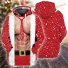 Santa Body 3D Funny Hoodie Christmas