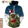 Santa Hat Pug Dog Christmas AOP 3D Hoodie