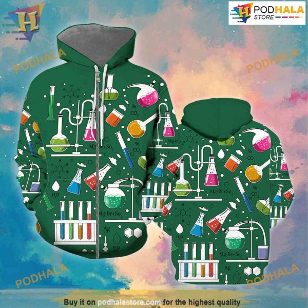 Science Lover All Over Printed 3D Hoodie Sweatshirt