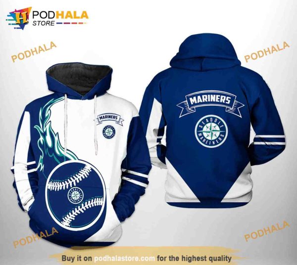 Seattle Mariners MLB Classic 3D Hoodie