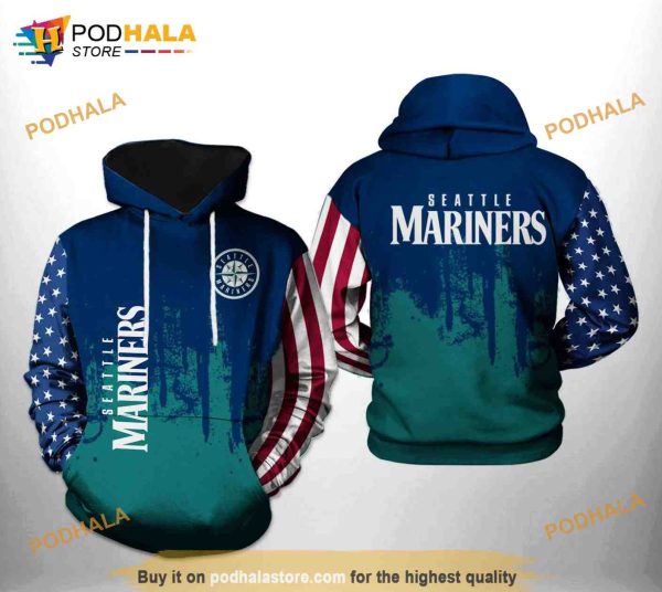 Seattle Mariners MLB Team US 3D Hoodie