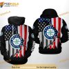 Seattle Mariners MLB US Flag 3D Hoodie