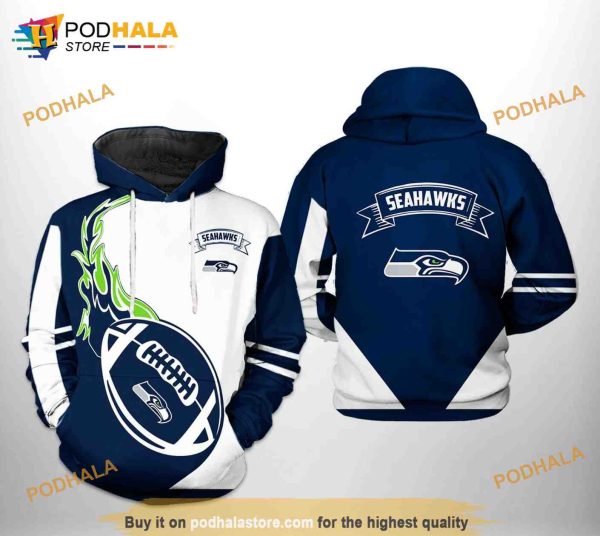 Seattle Seahawks NFL Classic 3D Hoodie