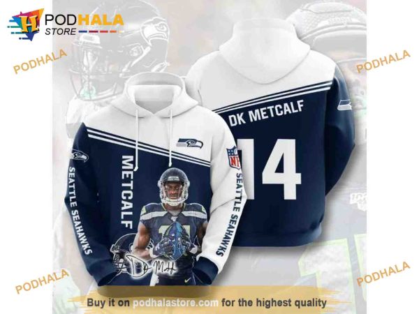 Seattle Seahawks NFL DK Metcalf Hoodie 3D