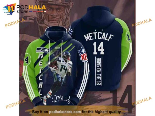 Seattle Seahawks NFL Hoodie 3D D.k. Metcalf