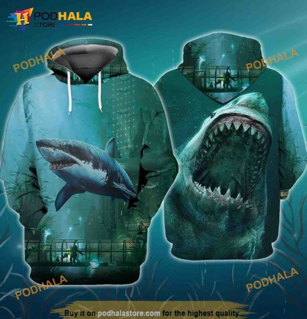 Shark Aquarium 3D All Over Printed Hoodie