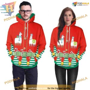 Sheep Pattern Xmas 3D Hoodie