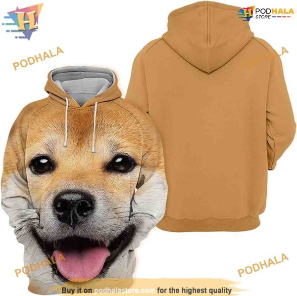 Shiba Inu Akita Dog Full Printing 3D Hoodie Sweatshirt