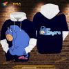 Shy Eeyore Blue And White All Over Print 3D Hoodie