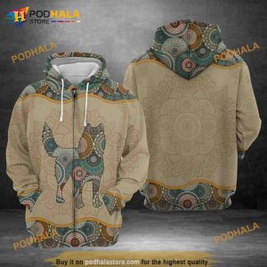 Siberian Husky Mandala 3D Hoodie