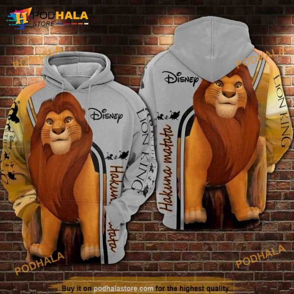 Simba Lion King Disney Hakuna Matata All Over Print 3D Hoodie