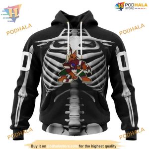 Skeleton Costume NHL Halloween Arizona Coyotes Hoodie 3D