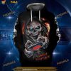 Skull Death Game Never Die Halloween 3D Hoodie