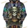 Skull Guitar Full Printing Halloween 3D Hoodie