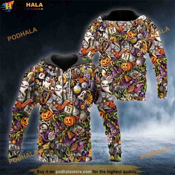 Skull Halloween 3D Hoodie