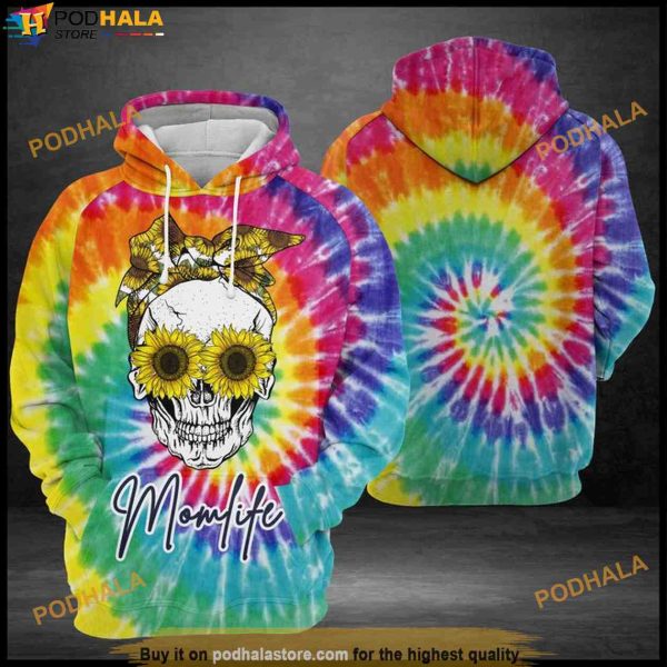 Skull Mom Life Halloween 3D Hoodie