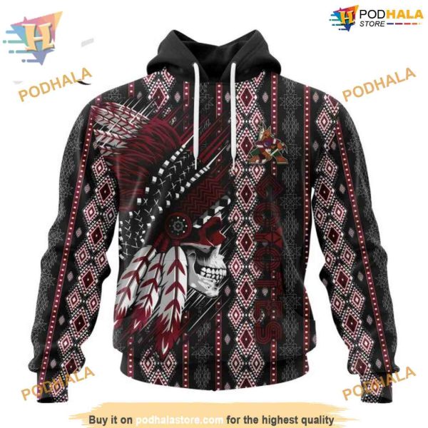 Skull Native Design NHL Arizona Coyotes Hoodie 3D