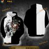 Skulls With Flowers All Over Print Halloween 3D Hoodie