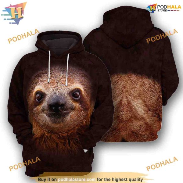 Sloth Full All Over Printed Animal Costume 3D Hoodie Sweatshirt