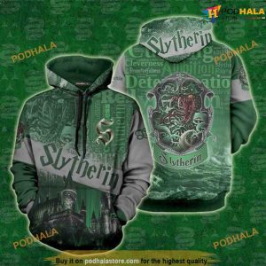 Slytherin Crest Logo Harry Potter 3D Funny Christmas Hoodie