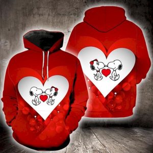 Snoopy Love Heart Funny 3D Hoodie Sweatshirt