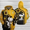 Snoopy Sunflower You Are My Sunshine 3D Hoodie Sweatshirt