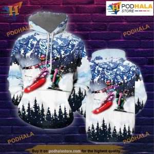 Snowboarding 3D Funny Hoodie Christmas