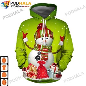 Snowman Costume Christmas AOP 3D Hoodie