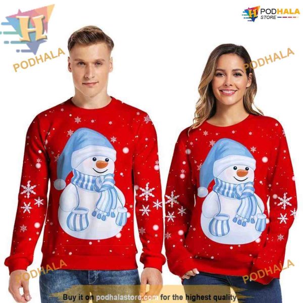 Snowman Pattern 3D Christmas Sweatshirt 3D Hoodie