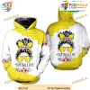 Softball Mom Messy Bun 3D Hoodie